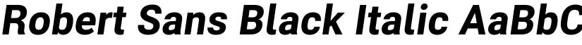 Robert Sans Black Italic font