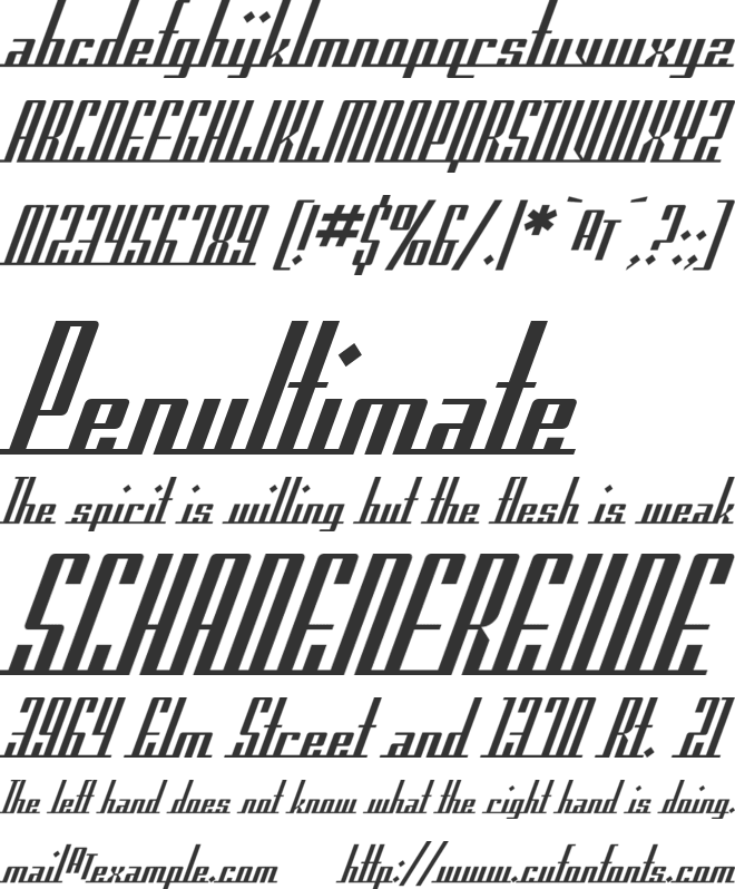 SF Americana Dreams font preview