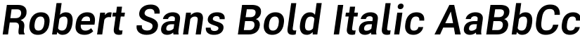 Robert Sans Bold Italic font