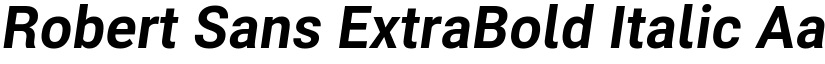 Robert Sans ExtraBold Italic font