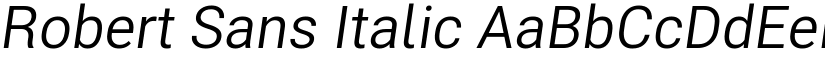 Robert Sans Italic font