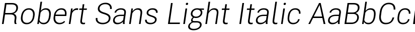 Robert Sans Light Italic font