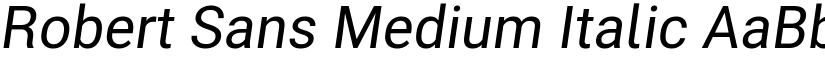 Robert Sans Medium Italic font