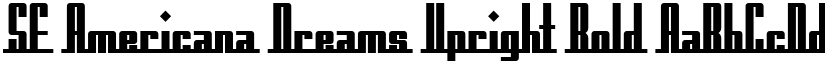 SF Americana Dreams Upright Bold font