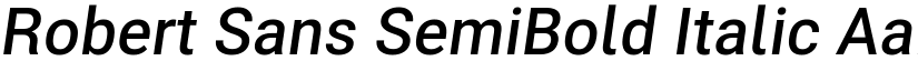 Robert Sans SemiBold Italic font