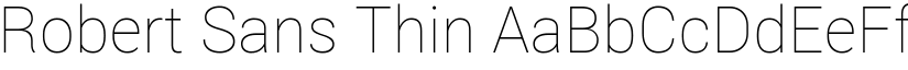 Robert Sans Thin font