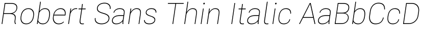 Robert Sans Thin Italic font