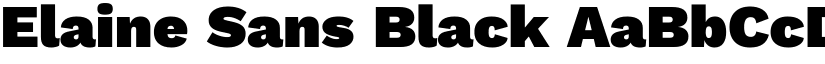 Elaine Sans Black font