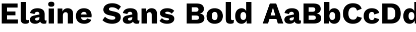 Elaine Sans Bold font