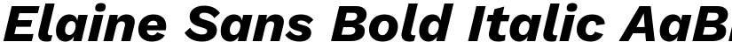 Elaine Sans Bold Italic font