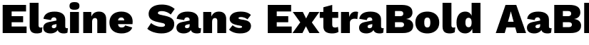 Elaine Sans ExtraBold font
