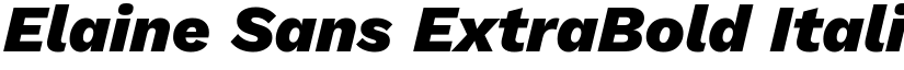 Elaine Sans ExtraBold Italic font