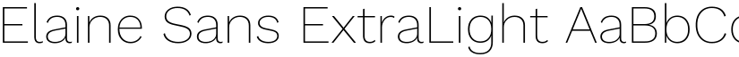 Elaine Sans ExtraLight font