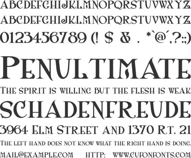 Shangri-La font preview