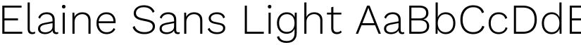 Elaine Sans Light font