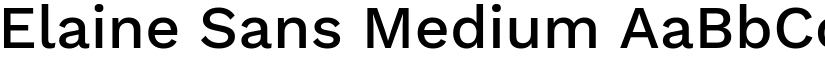 Elaine Sans Medium font