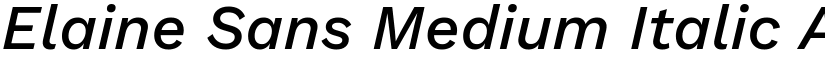 Elaine Sans Medium Italic font