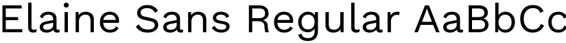 Elaine Sans Regular font