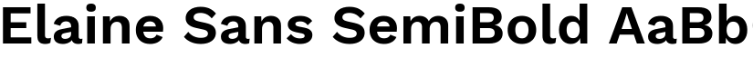 Elaine Sans SemiBold font