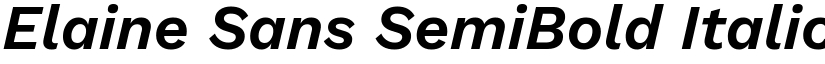 Elaine Sans SemiBold Italic font