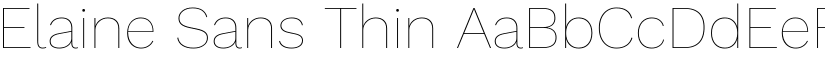 Elaine Sans Thin font