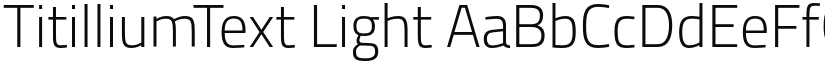 TitilliumText Light font