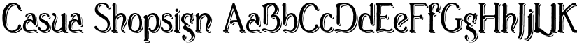 Casua_Shopsign font
