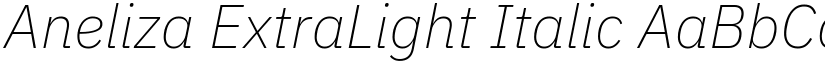 Aneliza ExtraLight Italic font