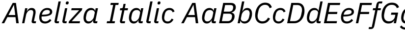Aneliza Italic font