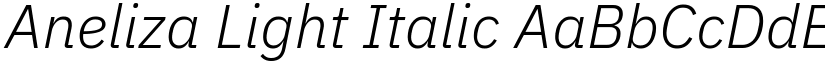 Aneliza Light Italic font