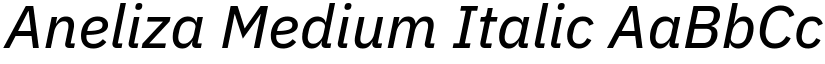 Aneliza Medium Italic font
