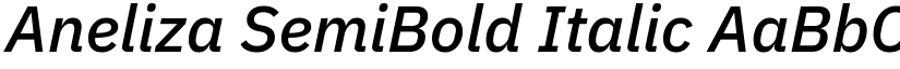 Aneliza SemiBold Italic font