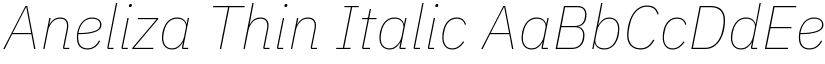Aneliza Thin Italic font