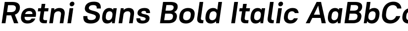 Retni Sans Bold Italic font
