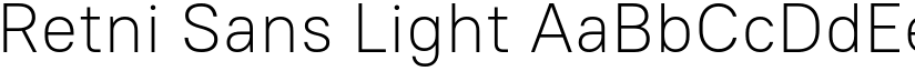 Retni Sans Light font