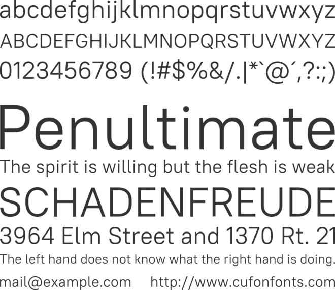 Retni Sans font preview