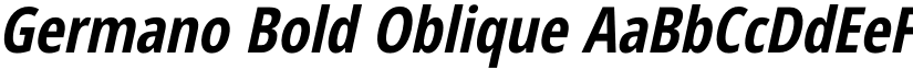 Germano Bold Oblique font