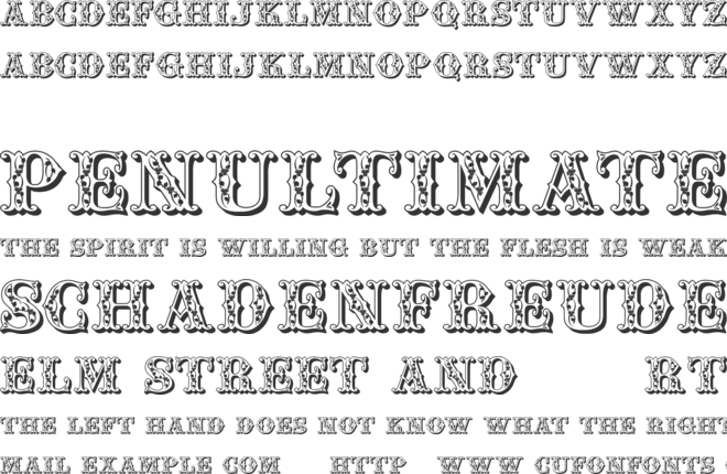 JF Fair Faces font preview