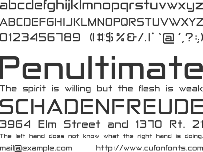 Anita  Semi-square font preview