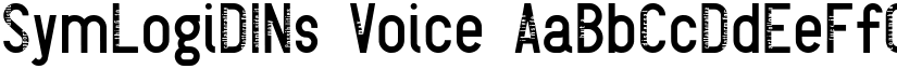 SymLogiDINs Voice font