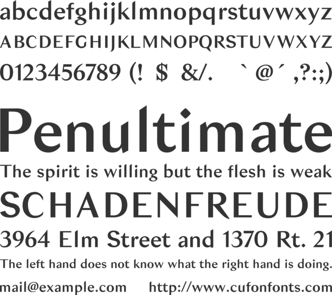 Bagnard Sans font preview