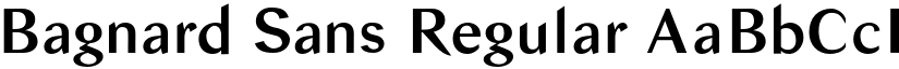 Bagnard Sans Regular font