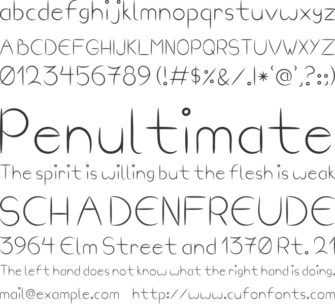 Binz font preview
