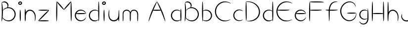 Binz Medium font