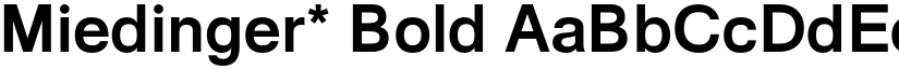 Miedinger* Bold font