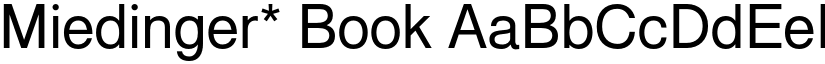 Miedinger* Book font