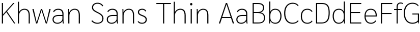 Khwan Sans Thin font