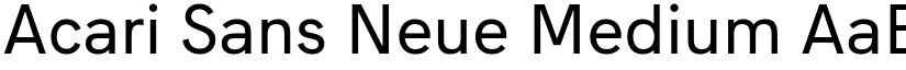 Acari Sans Neue Medium font