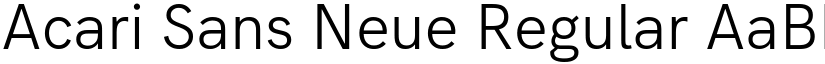 Acari Sans Neue Regular font