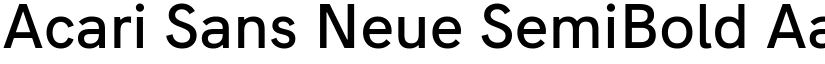 Acari Sans Neue SemiBold font